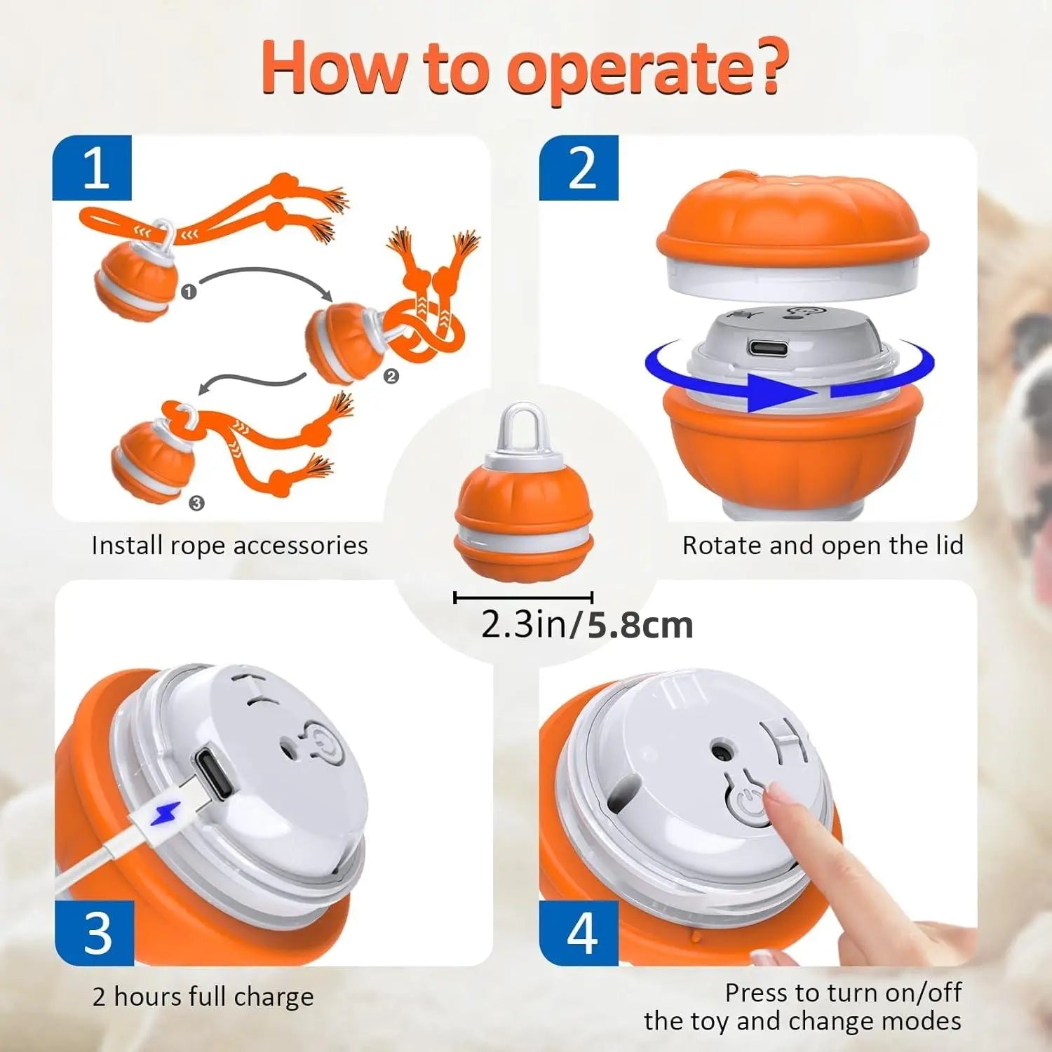 Smart Rolling Ball Toy for Dogs - Electric Interactive Training Toy for Indoor Use, Durable and Bite-Resistant Design for Enhanced Pet Stimulation and Boredom Relief