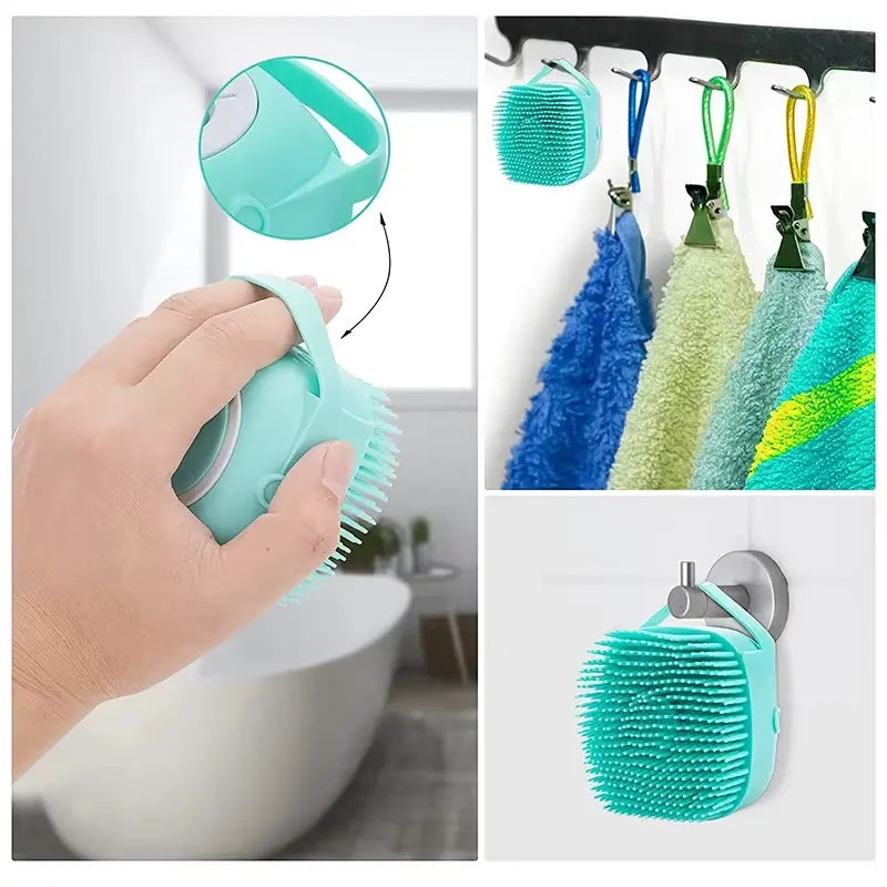 Professional Pet Grooming Brush for Detangling, Fluffing, and Loose Hair Removal with Detachable Head for Easy Cleaning in Shower or Bathtub