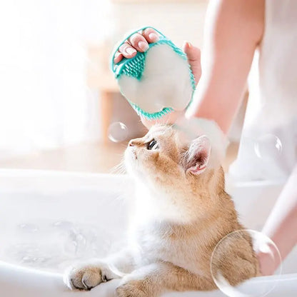 Professional Pet Grooming Brush for Detangling, Fluffing, and Loose Hair Removal with Detachable Head for Easy Cleaning in Shower or Bathtub