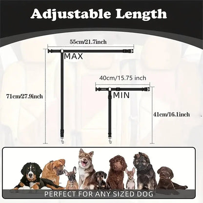 Pawzseek Adjustable Dog Car Seat Belt - Ensuring Pet Safety and Reducing Driving Distractions