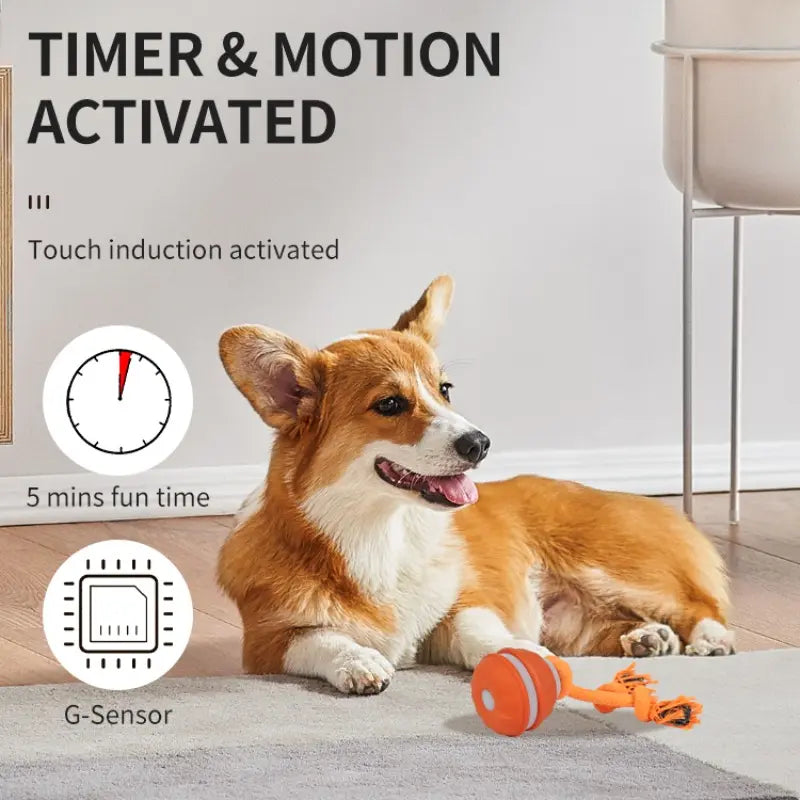Smart Rolling Ball Toy for Dogs - Electric Interactive Training Toy for Indoor Use, Durable and Bite-Resistant Design for Enhanced Pet Stimulation and Boredom Relief