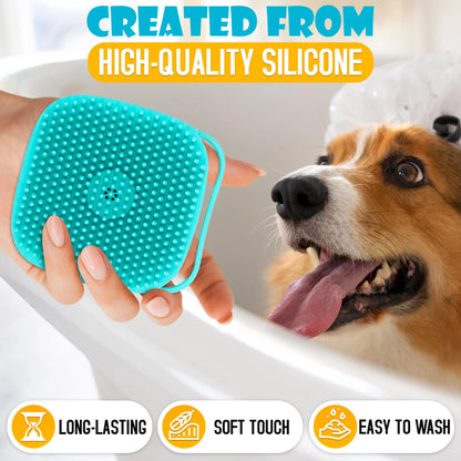 Professional Pet Grooming Brush for Detangling, Fluffing, and Loose Hair Removal with Detachable Head for Easy Cleaning in Shower or Bathtub