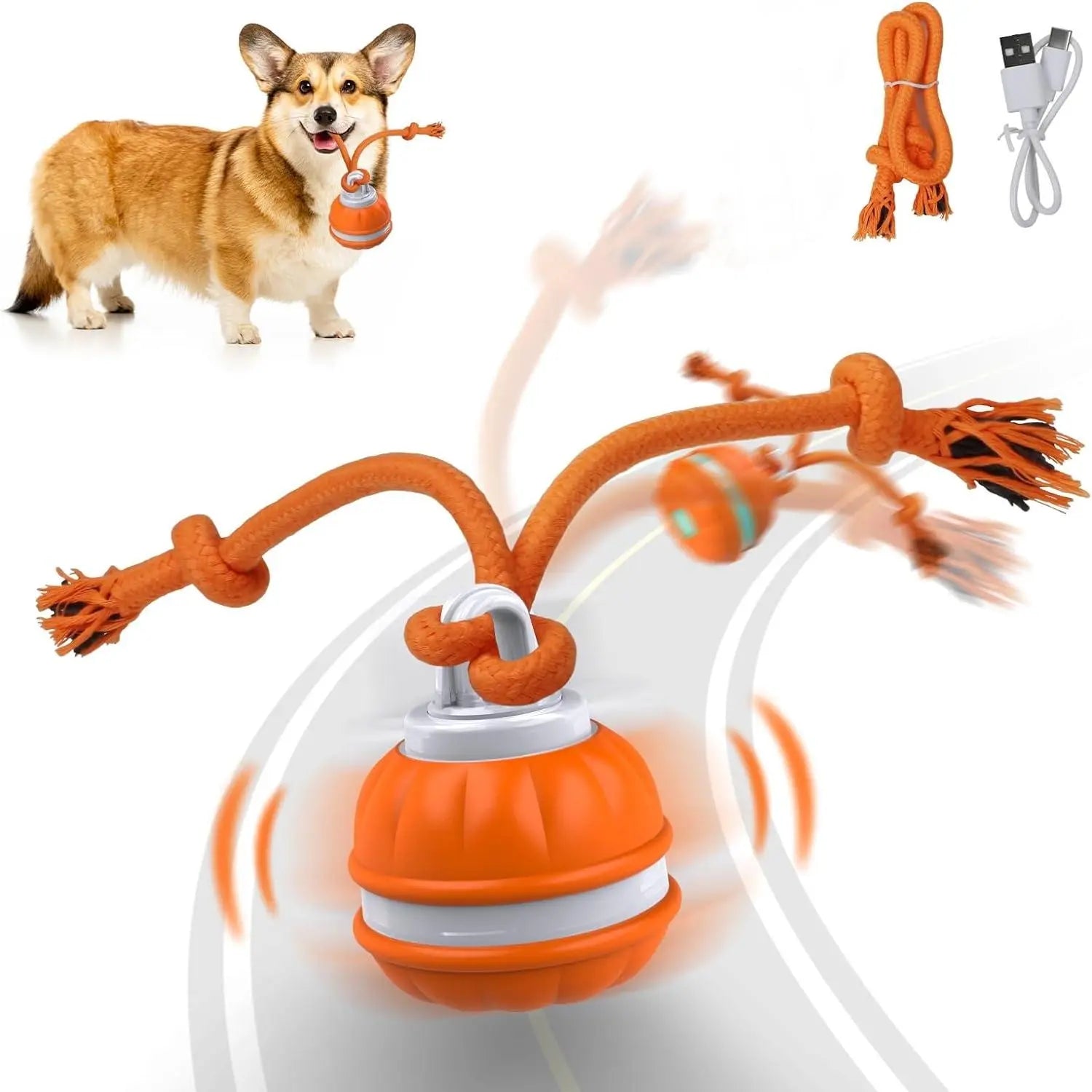 Smart Rolling Ball Toy for Dogs - Electric Interactive Training Toy for Indoor Use, Durable and Bite-Resistant Design for Enhanced Pet Stimulation and Boredom Relief