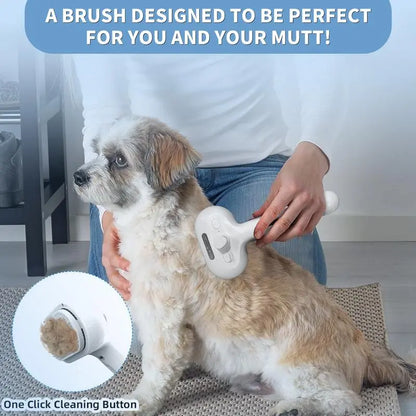 Pet Hair Removal Comb with Spray Function for Odor Elimination - Cat and Dog Grooming Brush