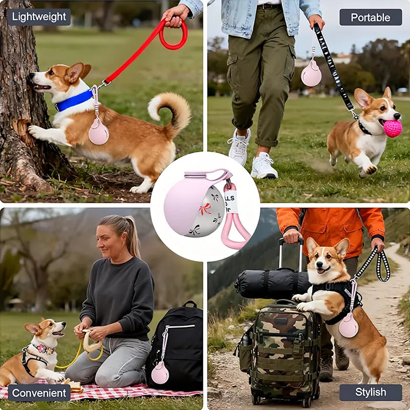 Ihubei Portable Pet Water Bottle with Foldable Food-Grade Silicone Bowl and 304 Stainless Steel Design for Dogs and Cats - Ideal for Travel and Outdoor Activities, 285ml